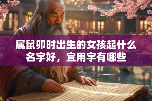 属鼠卯时出生的女孩起什么名字好，宜用字有哪些