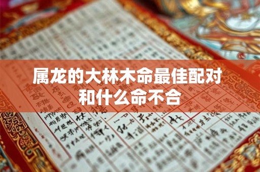 详细阅读:属龙的大林木命最佳配对 和什么命不合 属龙的大林木命最佳配对 和什么命不合