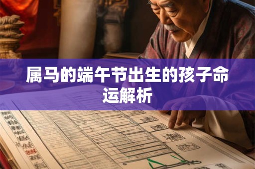 属马的端午节出生的孩子命运解析