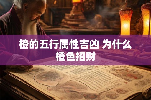 橙的五行属性吉凶 为什么橙色招财