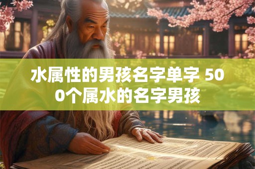 水属性的男孩名字单字 500个属水的名字男孩