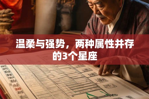 温柔与强势，两种属性并存的3个星座