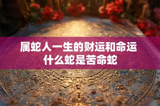 属蛇人一生的财运和命运 什么蛇是苦命蛇