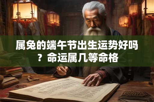 属兔的端午节出生运势好吗？命运属几等命格