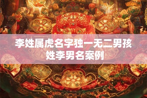 李姓属虎名字独一无二男孩 姓李男名案例