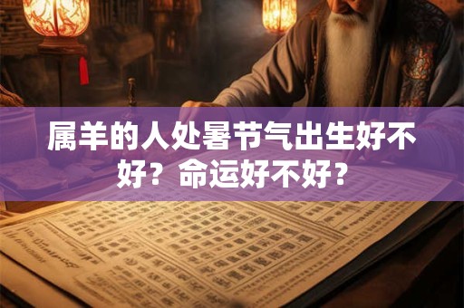 属羊的人处暑节气出生好不好？命运好不好？