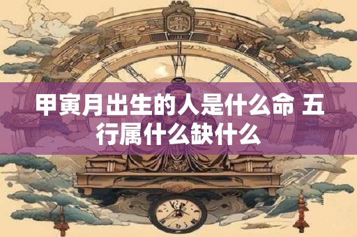甲寅月出生的人是什么命 五行属什么缺什么