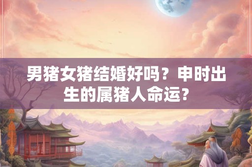 详细阅读:男猪女猪结婚好吗?申时出生的属猪人命运? 男猪女猪结婚好吗?申时出生的属猪人命运?