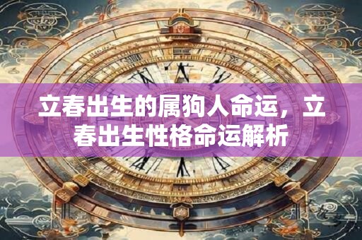 立春出生的属狗人命运，立春出生性格命运解析