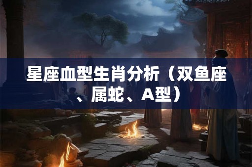 星座血型生肖分析（双鱼座、属蛇、A型）