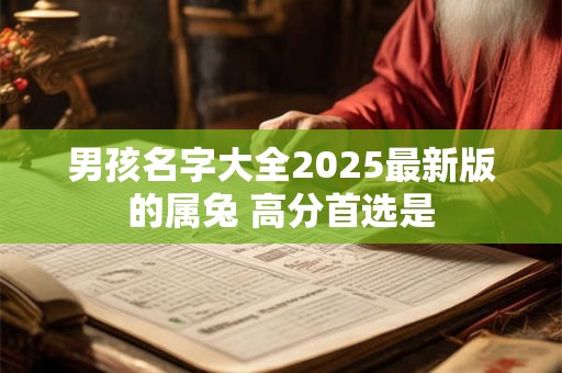 男孩名字大全2025最新版的属兔 高分首选是