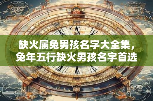 缺火属兔男孩名字大全集，兔年五行缺火男孩名字首选