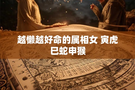 越懒越好命的属相女 寅虎巳蛇申猴