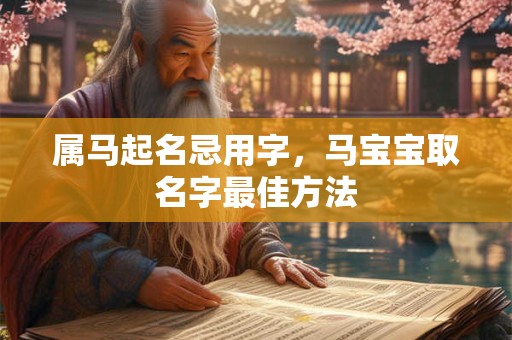 属马起名忌用字，马宝宝取名字最佳方法