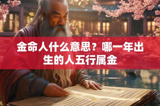 金命人什么意思？哪一年出生的人五行属金