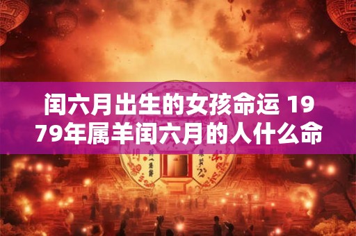 闰六月出生的女孩命运 1979年属羊闰六月的人什么命
