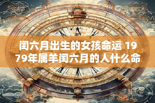 闰六月出生的女孩命运 1979年属羊闰六月的人什么命