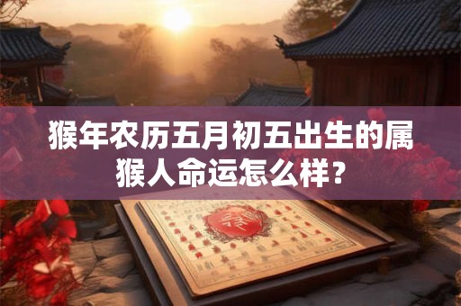 猴年农历五月初五出生的属猴人命运怎么样？