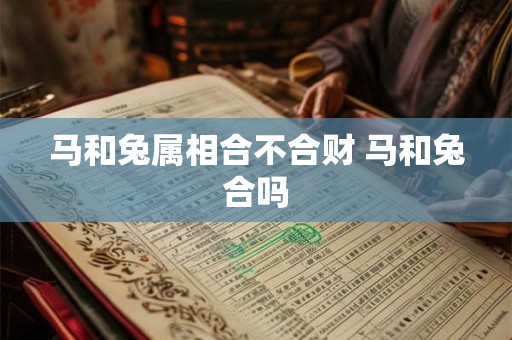 马和兔属相合不合财 马和兔合吗