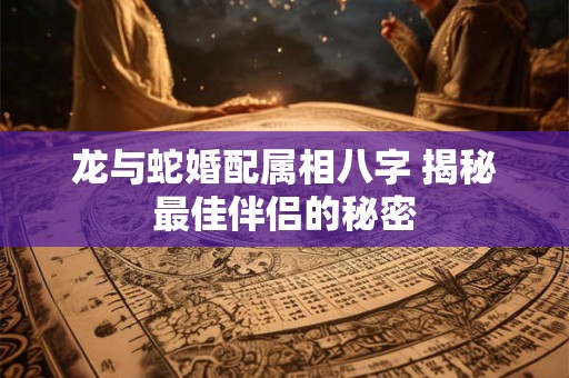 龙与蛇婚配属相八字 揭秘最佳伴侣的秘密
