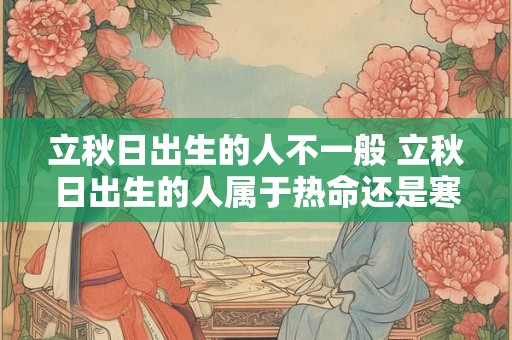 立秋日出生的人不一般 立秋日出生的人属于热命还是寒命