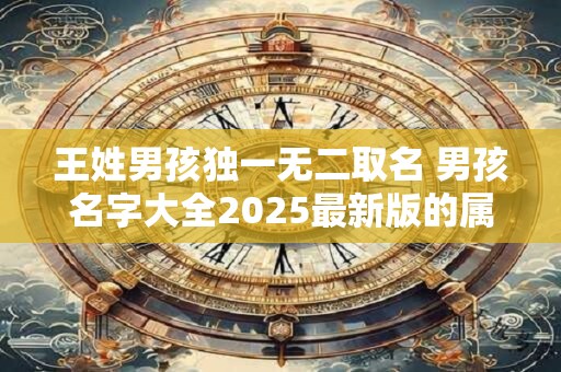 王姓男孩独一无二取名 男孩名字大全2025最新版的属兔