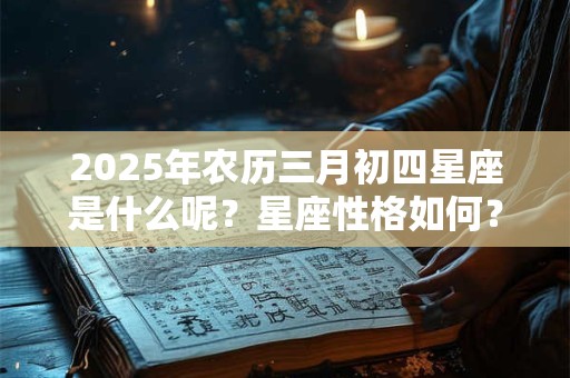 2025年农历三月初四星座是什么呢？星座性格如何？