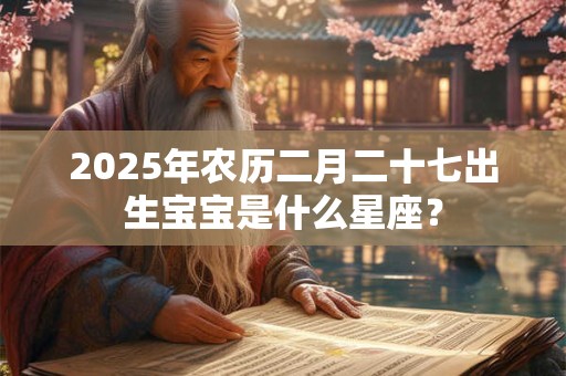 2025年农历二月二十七出生宝宝是什么星座？
