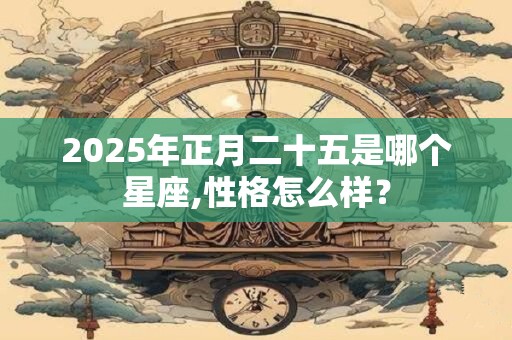 详细阅读:2025年正月二十五是哪个星座,性格怎么样? 2025年正月二十五是哪个星座,性格怎么样?