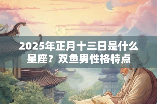 2025年正月十三日是什么星座？双鱼男性格特点