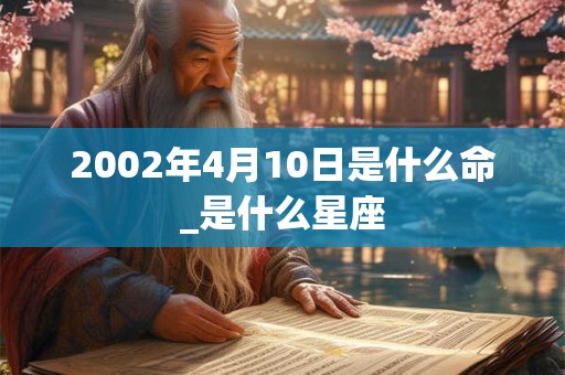 2002年4月10日是什么命_是什么星座