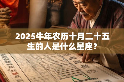 详细阅读:2025牛年农历十月二十五生的人是什么星座? 2025牛年农历十月二十五生的人是什么星座?