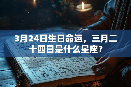 3月24日生日命运，三月二十四日是什么星座？