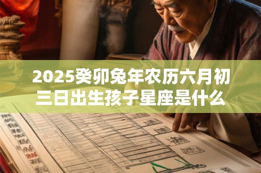 2025癸卯兔年农历六月初三日出生孩子星座是什么