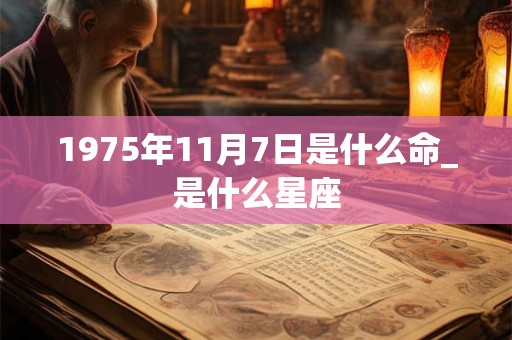 1975年11月7日是什么命_是什么星座