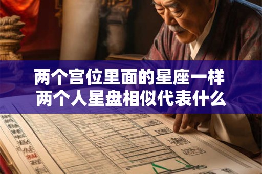两个宫位里面的星座一样 两个人星盘相似代表什么