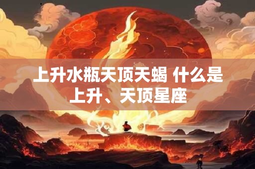 上升水瓶天顶天蝎 什么是上升、天顶星座