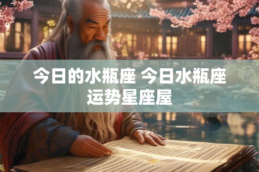 今日的水瓶座 今日水瓶座运势星座屋