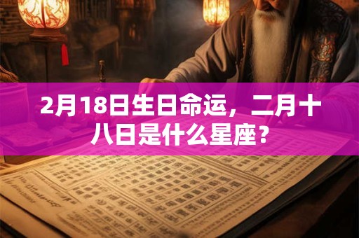 2月18日生日命运，二月十八日是什么星座？