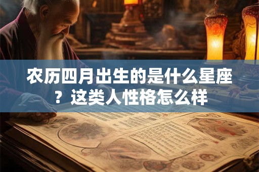 农历四月出生的是什么星座？这类人性格怎么样
