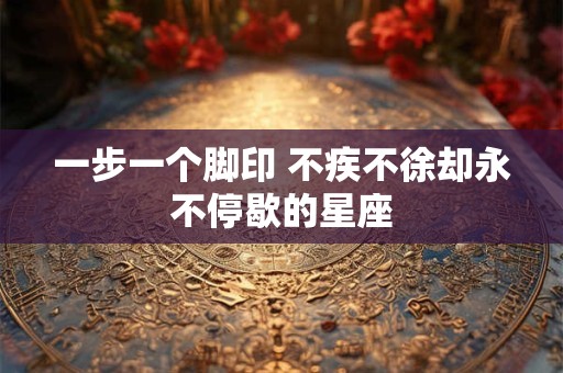 一步一个脚印 不疾不徐却永不停歇的星座