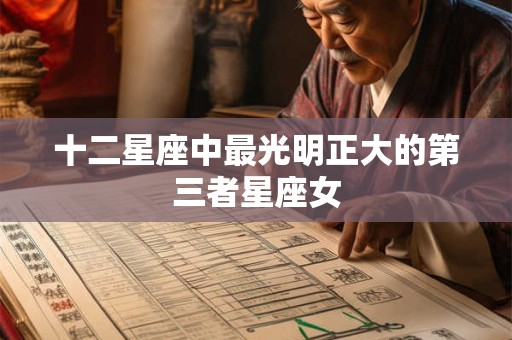 十二星座中最光明正大的第三者星座女