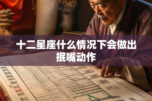 十二星座什么情况下会做出抿嘴动作