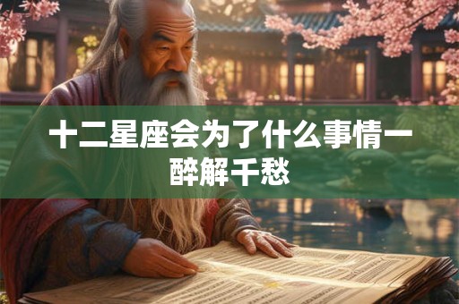 十二星座会为了什么事情一醉解千愁