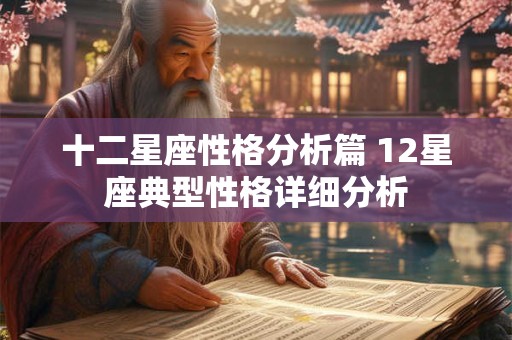 十二星座性格分析篇 12星座典型性格详细分析