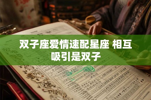 双子座爱情速配星座 相互吸引是双子