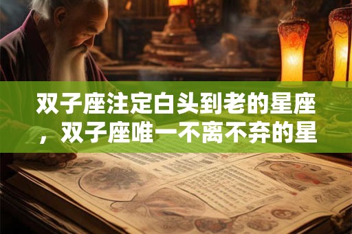 双子座注定白头到老的星座，双子座唯一不离不弃的星座