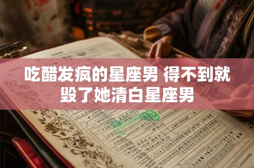 吃醋发疯的星座男 得不到就毁了她清白星座男