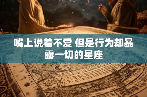 嘴上说着不爱 但是行为却暴露一切的星座