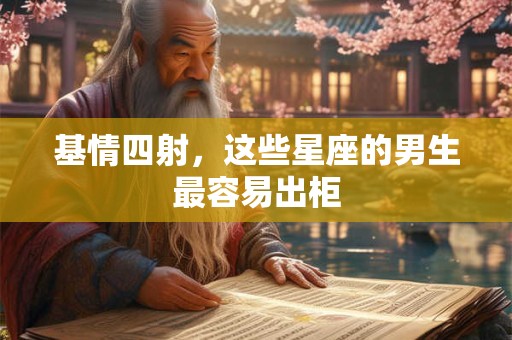 基情四射，这些星座的男生最容易出柜
